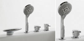 Ванна акриловая Kolpa San Gaia 160х160 см гидромассажная со встроенным смесителем Waterfall белый 513870