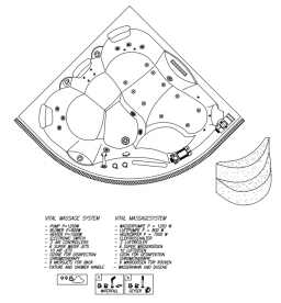 Ванна акриловая Kolpa San Gaia 160х160 см гидромассажная со встроенным смесителем Geyser белый 513880