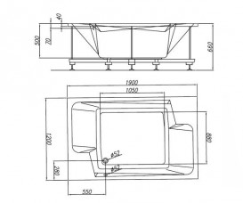 Ванна акрилова Kolpa-san Nabucco 190х120 см прямокутна білий 740360