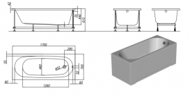 Ванна акрилова Kolpa-san Tamia 170x70 см прямокутна білий 992233