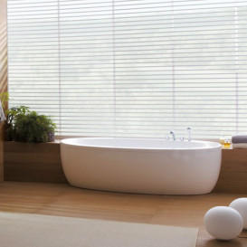 Ванна акриловая Laufen IL Bagno Alessi One 203х102 см полувстраиваемая с гидро- и аэромассажем с LED-подсветкой белый H2449700006751