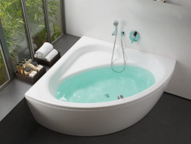 Ванна акриловая Laufen Solutions 140х140 см встраиваемая угловая с панелью белый H2425070000001