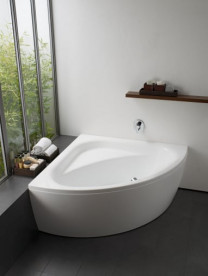 Ванна акрилова Laufen Solutions 150х150 см вбудована кутова з панеллю білий H2445070000001