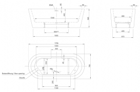 Ванна акрилова окремостояча Knief Hot 180x80 см білий 0100-272-06