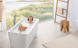 Ванна акриловая отдельностоящая Villeroy & Boch коллекции Squaro Edge 12 180x80 белая UBQ180SQE7PDV-01