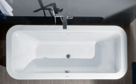 Ванна акриловая отдельностоящая Villeroy & Boch коллекции Squaro Edge 12 180x80 белая UBQ180SQE7PDV-01