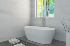 Ванна акриловая отдельностоящая Volle 160х75 с лицевой панелью и сифоном cliсk-claсk белая 12-22-612