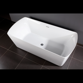 Ванна акрилова окремостояча Volle 180х85 з лицьовою панеллю і сифоном cliсk-claсk біла 12-22-804