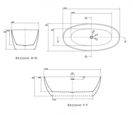 Ванна акрилова овальна Kerasan Flo свободностоящая 170х82 біла 742901