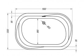Ванна акрилова овальна Kolpa-San Adam & Eva-FS 190x120 білий 561130