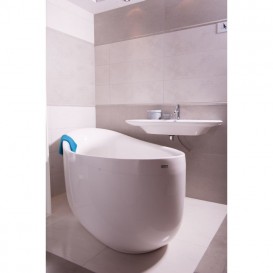 Ванна акриловая овальная PoolSpa коллекция Future 180х85 с донным клапаном и слив-переливом белый PWKPF10ZP0C0000