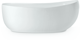 Ванна акриловая овальная PoolSpa коллекция Future 180х85 с донным клапаном и слив-переливом белый PWKPF10ZP0C0000