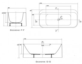 Ванна акрилова прямокутна Kerasan Tribeca свободностоящая 170х80 біла 743001