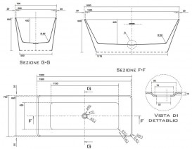 Ванна акрилова прямокутна Kerasan Ego свободностоящая 160х70 біла 743101