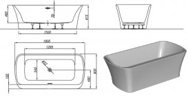 Ванна акрилова прямокутна Kolpa-San Marilyn-FS 180X90 білий 593970