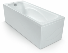 Ванна акриловая прямоугольная PoolSpa коллекция Klio 130х70 с ножками белый PWPAX10ZN000000