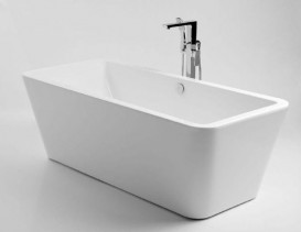 Ванна акриловая прямоугольная PoolSpa коллекция Allure 180х80 с донным клапаном и слив-переливом белый PWKPN10ZP0C0000