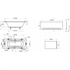 Ванна акриловая прямоугольная Ravak Campanula II 180х80 CB21000000