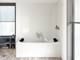 Ванна акрилова прямокутна Roca BeCool 180х90 з ручками і випускним комплектом біла A248013001