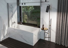 Ванна акрилова прямокутна Roca Easy 170x75 см з ніжками білий A248192000