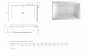 Ванна акрилова Radaway Itea Lux 190x120 см з ніжками білий WA1-29-190x120US
