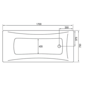 Ванна акриловая Ravak Fancy 170x75 см снежно-белый RKUF600019