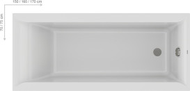 Ванна акрилова Ravak Favorit 160x70 см білий XC00100122