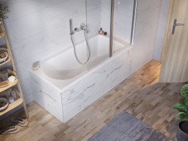 Ванна акриловая Ravak Flow 150x70 см белый XC00100113