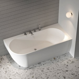 Ванна акриловая Ravak Freedom Corner R 170x80 угловая правая белый слив хром XC00100040