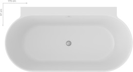 Ванна акриловая Ravak Freedom Wall II Tec 170x87 см белый CC71000000