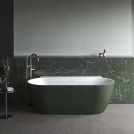 Ванна акриловая Ravak Freedom Wall II Tec 170x87 см белый/зеленый CC71200000