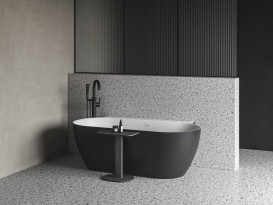 Ванна акриловая Ravak Freedom Wall II Tec 170x87 см белый/черный CC71700000