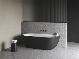 Ванна акриловая Ravak Freedom Wall Tec 170x87 см белый/черный CE31700000