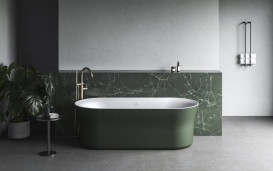 Ванна акриловая Ravak Ypsilon 180x80 см белый/зеленый XC00100052