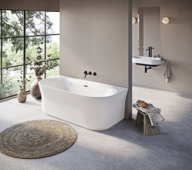 Ванна акриловая Ravak Ypsilon Wall 178x86 см отдельно стоящая белый/слив перелив хром XC00100028