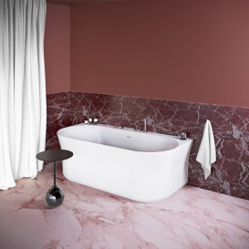 Ванна акриловая Ravak Ypsilon Wall 178x86 см отдельно стоящая белый/слив перелив хром XC00100028