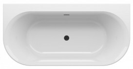 Ванна акриловая Ravak Ypsilon Wall 178x86 см отдельно стоящая белый/слив перелив черный XC00100035