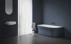 Ванна акрилова Ravak Ypsilon Wall 178x86 см білий/синій XC00100070