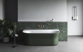 Ванна акриловая Ravak Ypsilon Wall 178x86 см белый/Grey Green XC00100064