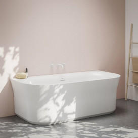 Ванна акрилова Ravak Ypsilon Wall 178x86 см білий/злив перелив білий XC00100047