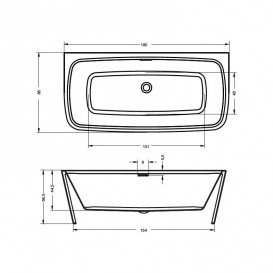 Ванна акриловая Riho Adore FS прямоугольная 180x86 белый BD0400500000000