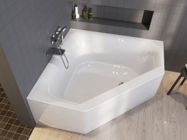 Ванна акрилова Riho Austin Plug & Play кутова 145x145 з панеллю білий BD7600500000000