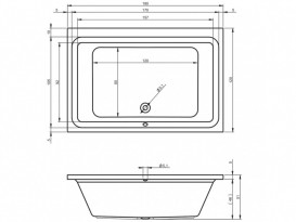 Ванна акриловая Riho Castello прямоугольная 180х120 белый BB7700500000000