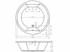 Ванна акрилова Riho Colorado кругла 180х180 білий BB0200500000000