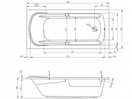 Ванна акрилова Riho Future XL прямокутна 190x90 білий BC3200500000000