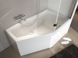 Ванна акрилова Riho Geta Plug & Play асиметрична 170х90 ліва з панеллю BD4900500000000