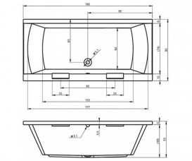 Ванна акриловая Riho Julia прямоугольная 190x90 белый BA6900500000000
