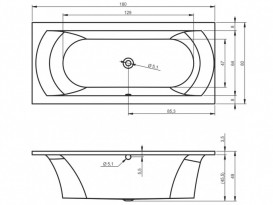Ванна акрилова Riho Lima прямоугольна 180x80 біла BB4600500000000