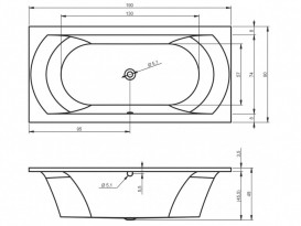 Ванна акриловая Riho Lima прямоугольная 190x90 белый BB4800500000000
