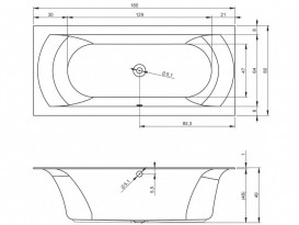 Ванна акриловая Riho Linares прямоугольная 180x80 правая белый BT4600500000000